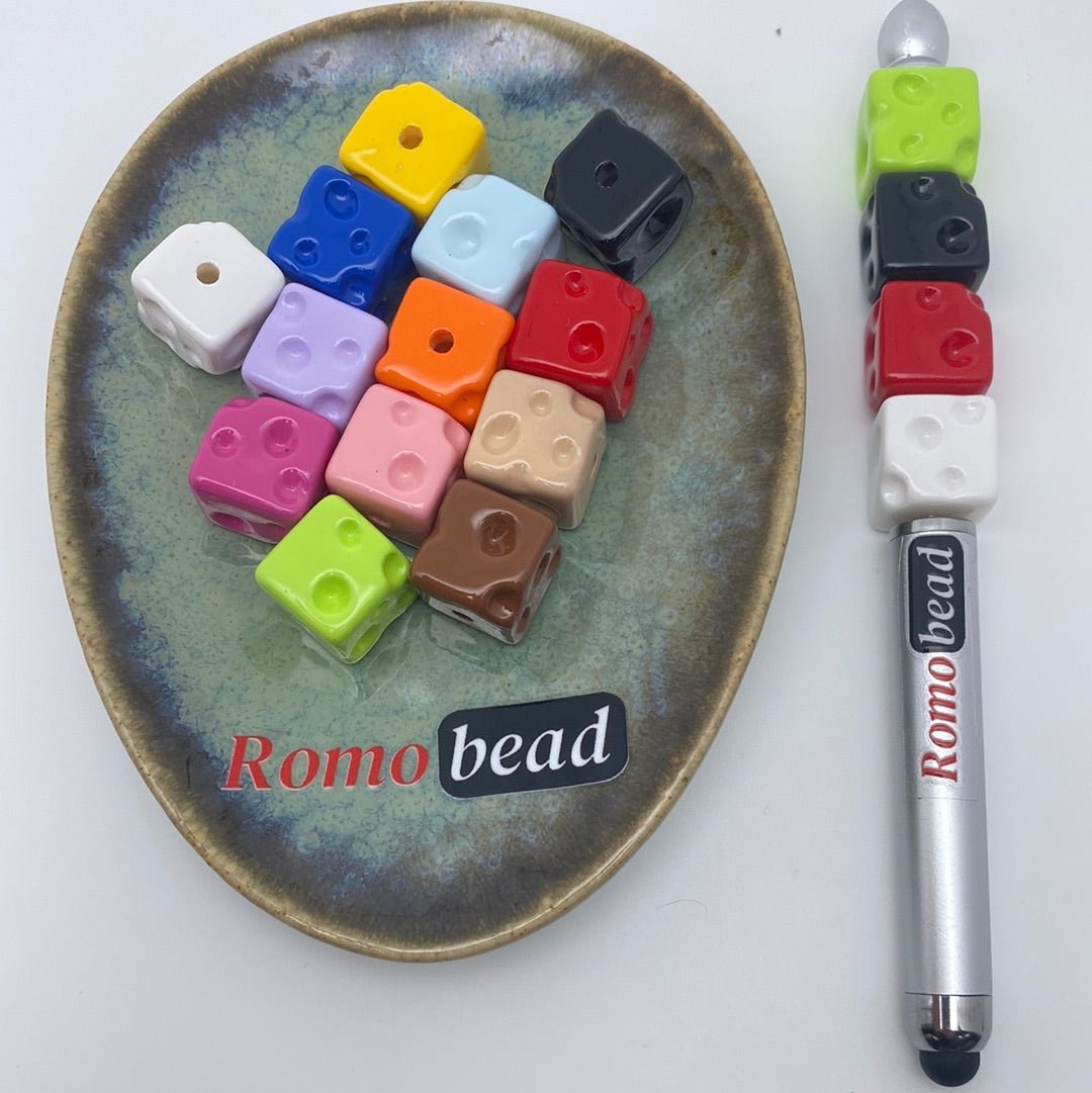 2. cubic cheese beads - Romo bead